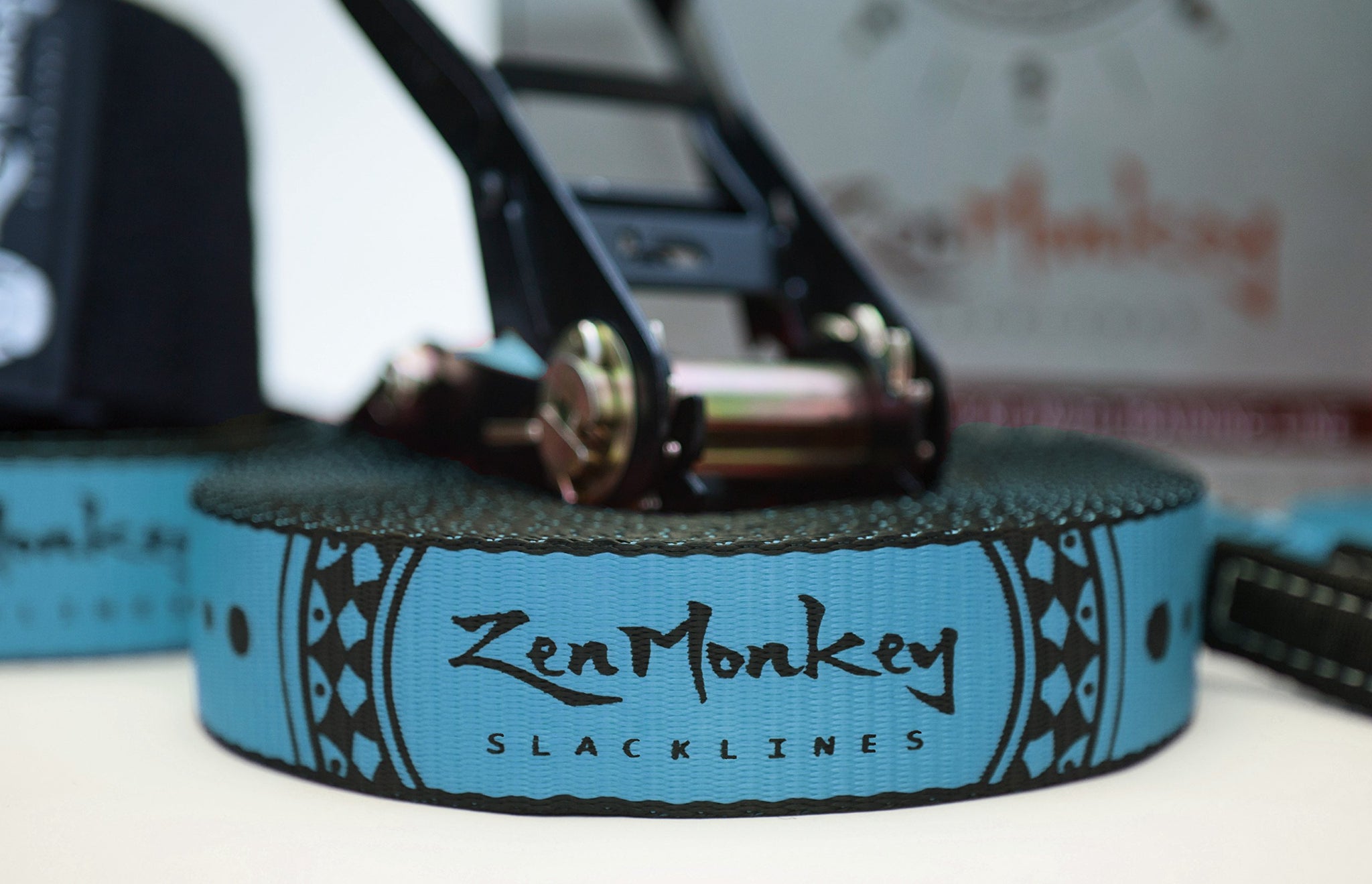 ZenMonkey Slackline Kit with Tree Protectors, Cloth Carry Bag and Instructions, 60 Foot - Easy Setup for the Family, Kids and Ad