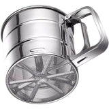 Stainless Steel Flour Sifter Cup, Hand Press Atta Chalni/Atta Channi, Fine Mesh Flour Sieve for Baking, Maida, Powdered Sugar &