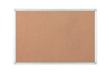 Ayda Cork Bulletin Board, 24 X 36, Aluminum Frame