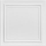 A La Maison Ceilings R24 Line Art Foam Glueup Ceiling Tile (21.6 sq. ft./Case), Pack of 8, Plain White