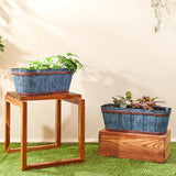 Amazon Brand Solimo Indoor And Outdoor Rectangular 21 Inch Barrel Flower Planter Pot Best For Terrace/Balcony/Home/Office Decor