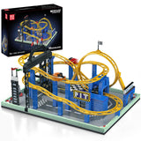 Mould King Roller Coaster Building Set, Large Amusement Park Coaster Model Kit with Motors, Whirlwind Coaster Creative Gift for 
