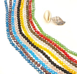 4mm Glass Beads Faceted Glass Bead Colorful Crystal Loose Beads for Jewelry Making DIY(1050)