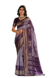 Leriya Fashion Womens Pure Jacquard Banarasi Kanjivarm Cotton Silk Saree with Blouse Piece | Saree (Purple)