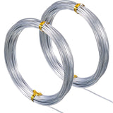 TecUnite Aluminum Craft Wire for Sculpting Armature Bendable Craft Wire for DIY Jewelry Making(10 M x 1 mm,Silver,2 Rolls)