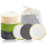 Minasuki Reusable Makeup Remover Pads - 30 Packs Soft & Washable Bamboo Cotton Rounds, Reusable Face Pads for Skincare & Cleansi