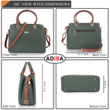 Adisa Texture Stripes Handbag Shoulder Bag For Women And Girls With Sling Belt (Dark Green),Dark Green,,B0DTZZBDQV
