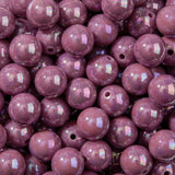 BERMRO 16mm Acrylic Bead 100pcs AB Dark Purple Color Acrylic Focal Bead Chunk Bubblegum Beads for DIY Crafting Necklace Bracelet
