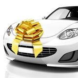 Mifflin-USA - Big Car Bow - Metallic Gold, 18 Inch - Giant Gift Bow for Birthday, Christmas - Huge Car D cor