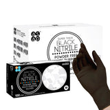 ASAP Thick Nitrile Gloves - 6 Mil Powder Free Latex Free Black Nitrile Gloves - Disposable, Food Safe, Multipurpose Gloves