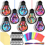 Eersida 32 Sets Illumination Crafts Bulk 2026 Vbs, Jesus is The Light of The World Light Bulb Suncatcher Kit, Christian Tissue P