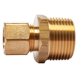 LTWFITTING Brass 1/2-Inch OD x 3/4-Inch Male NPT Compression Connector Fitting(Pack of 20)