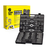 Segomo Tools 110 Piece Hardened Alloy Steel Metric Tap And Die Threading Tool Set With Storage Case | Metric Tap and Die Set | R