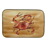 Caroline'S Treasures Cooked Crab Sandy Beach Dish Drying Mat, 14 X 21, Multicolor