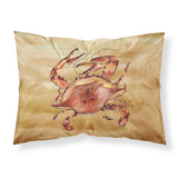 Caroline'S Treasures 8154Pillowcase Cooked Crab Sandy Beach Moisture Wicking Fabric Standard Pillowcase, Large, Multicolor