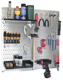 Wall Control 30WGL200GVB Galvanized Steel Pegboard Tool Organizer, Galv/Black