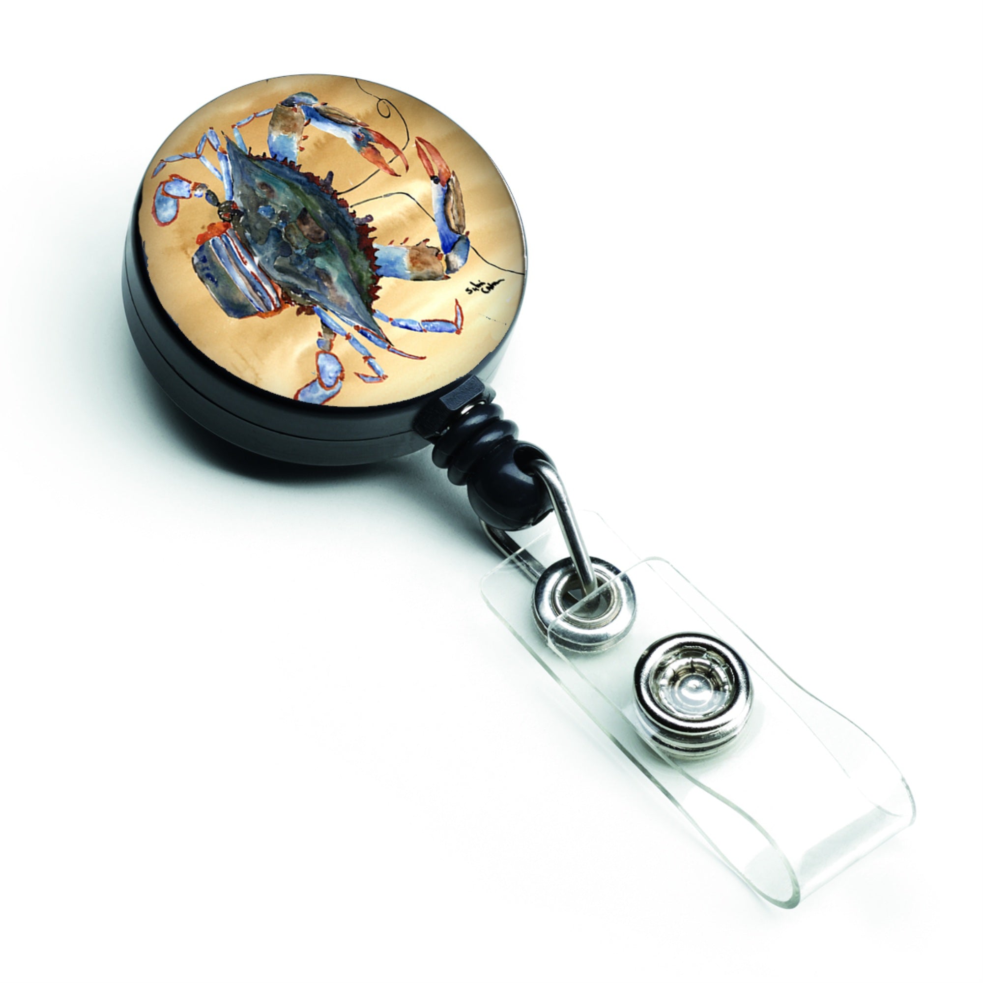 Caroline'S Treasures Crab Retractable Badge Reel, Multicolor (8156Br)