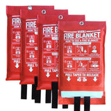 WUERLI Fire Blanket for Home and Kitchen,40 x 40,4 Pack,Emergency Fire Blanket