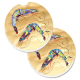 Caroline'S Treasures Shrimp Set Of 2 Cup Holder Car Coasters 8158Carc, 2.56, Multicolor