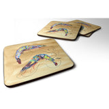 Caroline'S Treasures 8158Fc Shrimp Foam Coasters (Set Of 4), 3.5 H X 3.5 W, Multicolor