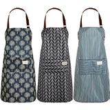 SATINIOR 3 Pieces Waterproof Bib Apron with Pockets Adjustable Cooking Aprons for Women Chef Adults Baking Cleaning(Black and Gr