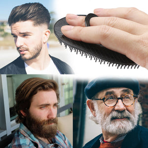 12pcs Palm Brush for Men, Segbeauty Portable Hair Brushes Plastic Beard Comb Shampoo Brushes Pocket Comb Scalp Massage Brush for