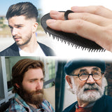 12pcs Palm Brush for Men, Segbeauty Portable Hair Brushes Plastic Beard Comb Shampoo Brushes Pocket Comb Scalp Massage Brush for