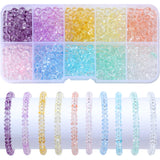 Guoxin 800Pcs Abacus Glass Beads for Woman Bracelet Crystal Glass Charm Rondelle Spacer Beads DIY Craft Jewelry Making 3x6mm (CL