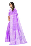 Sugathari Womens Banarasi Saree Pure Kanjivaram Silk Saree Soft New Ladies 2023 Design Wear Pattu Sarees Latest Cotton Party Sari Collections With Blouse Piece For Wedding Sadi (Sam Pari-155 Purple)