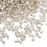 uxcell 1400Pcs Glass Bugle Beads, 1.9x1.5mm Tube Mini Loose Glass Seed Spacer Bead for DIY Earrings Necklaces Bracelets Jewelry 
