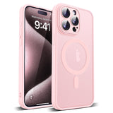 YEMORAN Compatible with iPhone 15 Pro Max Case with Built-in Camera Lens Protectors Translucent Magnetic 15 Pro Max Phone Case 6