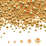 MAPOIEU 300pcs Mix Gold Spacer Beads - 5 Sizes (2.5-6mm), Brass, Durable, Easy to Use for Bracelet & Necklace Making