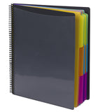 Smead Project Organizer, 24 Pockets, Grey with Assorted Bright Tabs, Tear Resistant Poly, 1/3Cut Tabs, Letter Size (89206)