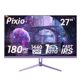 Pixio PX278 Wave Purple 27 inch 180Hz Refresh Rate Quad HD 1440p Resolution AMD FreeSync Fast IPS Panel 1ms GTG Response Time Bu