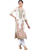 Libas Women'S Crepe Regular Kurta (29254_Beige
