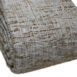 TinaKim Upholstery Fabric, Faux Linen Type Cloth Material, for Chair Sofa Couth Reupholster (Khaki, 3 Yard)