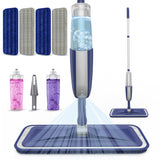 Spray Mops for Hardwood Floor Cleaning - MEXERRIS Microfiber Wet Dust Mops with 4 Reusable Pads 2 Refillable Bottles - Wood Floo