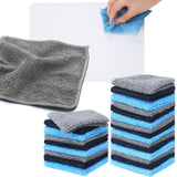 Tanlade 30 Pcs Microfiber Cleaning Cloth 6x6 Cleaning Rags Reasonable Kitchen Towels Microfiber Towels Cars Wash Dry Erase Cloth