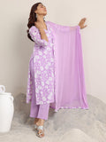 Libas Women'S Cotton Kurta Set (400346 Lavender S