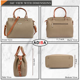 Adisa Texture Stripes Handbag Shoulder Bag For Women And Girls With Sling Belt (Ad4074-Meh),Olive Green,,B0DPLJM819