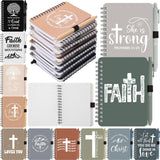 Resurhang 24/48 Pack Spiral Notebooks Bulk With Bible Ballpoint Pens For Women, Inspirational Prayer Journal, Inspirational Jour
