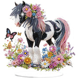 Horse Diamond Painting Desktop Ornament, Diamond Art Painting Kit for Adults, Crystal Diamond Gem Art Tabletop Ornaments Double 