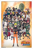 Trends International Naruto Shippuden - Group Wall Poster, 14.725 x 22.375, White Framed Version