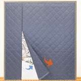 Reversible Wide Magnetic Thermal Insulated Door Curtain for Winter,Thicken Polyester Fiberfill & Heavy Duty Oxford Cloth,Tempora
