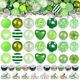 Wurosi 112 Pcs Beads for Pens, Spacer Beads, Chunky Bubblegum Bead, Rhinestone Bead for DIY Beadable Pen Jewelry Making St Patri