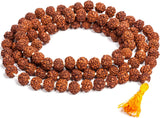 Petrichor Certified Original Nepali Rudraksha Mala with Certificate for Wearing and Japa Mala (5 Mukhi Mala, 108 Beads Mala Rosa