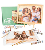 Dabble Paint by Numbers Kit – Paint by Numbers for Adults Beginners with Canvas Frame, Painting Kit for Adults, Flowers Design