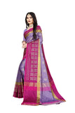 Dhruvi Trendz Womens Banarasi Cotton Silk Saree With Blouse Piece (Dt-S167_Purple Pink)
