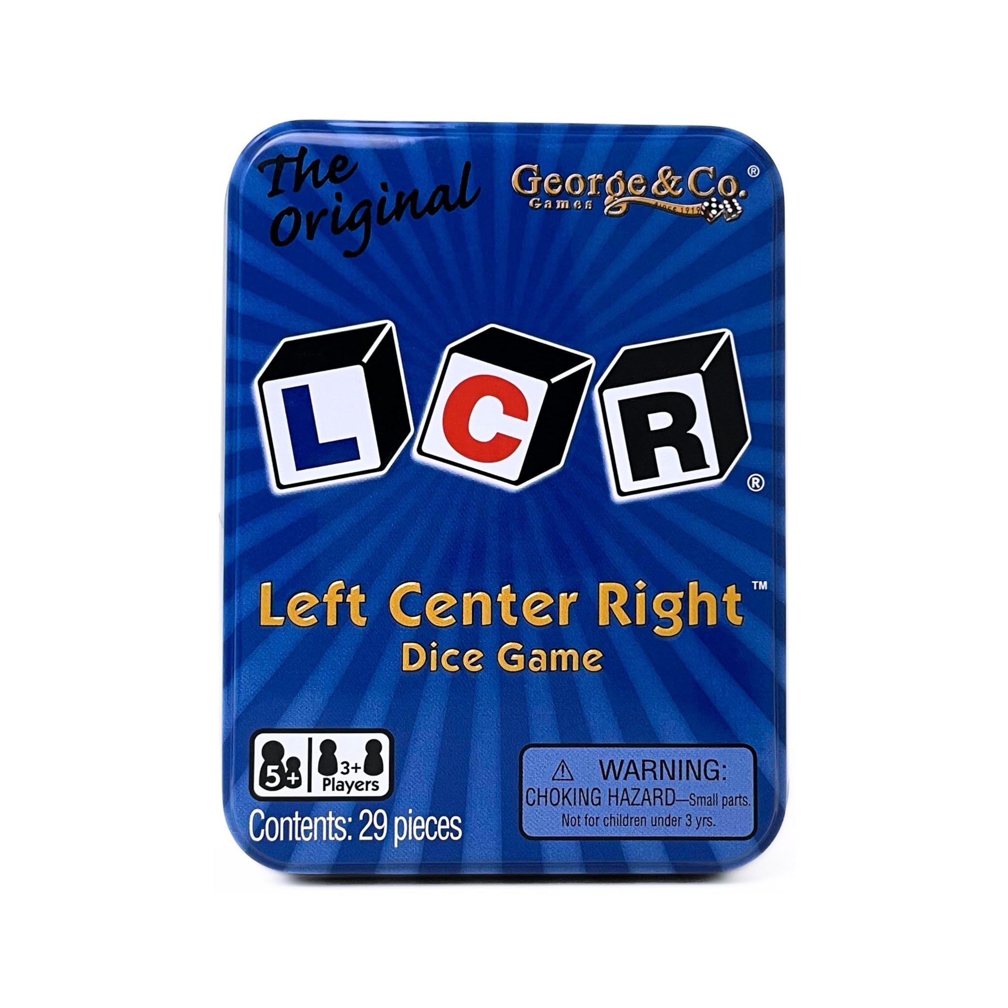 Lcr  Left Center RightDice Game - Blue Tin