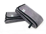 SOFTSPUN Microfiber Super Absorbent Cloth 500 GSM 35X75 Cms Pack of 2 Grey! Highly Absorbent Lint and Streak Free Multi Purpose